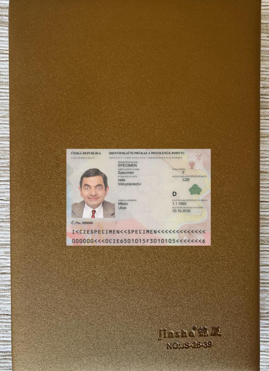 Printable Czech ID card 2020 present photolook real example